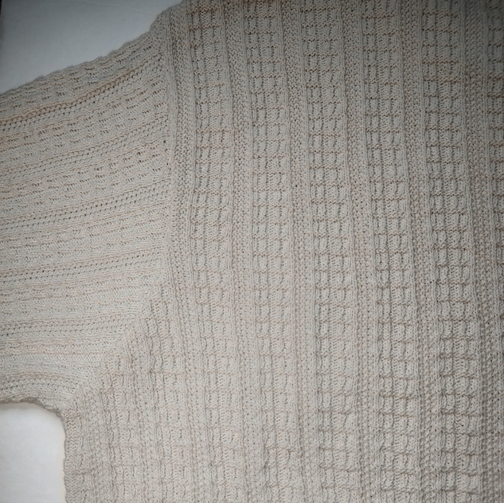 Bill Blass Vintage Sweater Men Cotton Cream Pullover Knit Crew Neck USA Ivory L - Picture 14 of 16
